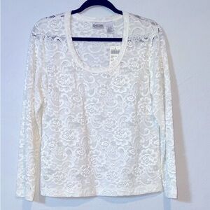 NWT Chico’s White Dressy Tee. Size 1